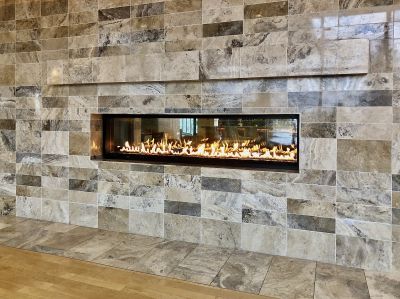 Elegant Masonry Fireplace
