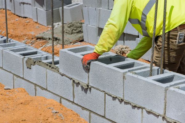 Concrete Blocks Installation in Edmonds