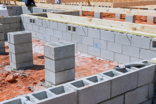 Cement Block Installation in Edmonds